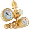 Generic Regolatore Flussometro CO2 Argon, Doppio Manometro, Regolatore Gas per Saldatrici MIG TIG, Ingresso 0 4500 Psi, 1 Uscita 4 Pollici, Filettatura Maschio G5 8 Pollici, Portata