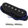 FLEOR Pickup Alnico 5 Pickup bobina singola centrale per chitarra Asta piatta per chitarra elettrica ST SQ, nera