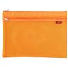SagaSave 1PCS Borsa per documenti A4 Borsa con cerniera Borsa in rete di nylon Busta impermeabile con doppia cerniera Borsa per documenti per studenti Forniture per ufficio Borsa da viaggio, Arancion