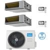 Midea Climatizzatore Condizionatore Midea Canalizzato A7 Dual Split Inverter 12000 + 18000 BTU con U.E. M4OE-28HFN8-Q Classe A++/A+