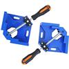 TOPWAY 90 Gradi Morsetti Angolari ad Angolo Retto, 2 Pezzi Morsa Angolare in Lega di Alluminio a Manico Regolabile con Ganascia per Lavorazione del Legno Saldatura Carpentiere 402308