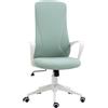 Vinsetto Sedia da Ufficio Ergonomica e Imbottita con Altezza Regolabile e Dondolo, 62x56x110-119.5 cm, Verde | Aosom Italy