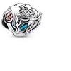 PANDORA Disney Arielle 792687C01 - Charm a forma di conchiglia in argento Sterling con cristalli artificiali x collezione Disney, misura unica, Argento sterling, Cristallo