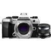 OM SYSTEM OM-5 II argento + 45 mm F/1.8 | ✅Garanzia di 5 anni