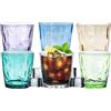 BieFuSin Bicchieri Plastica Colorati da 310 ml - Set di 6 pezzi - Bicchieri in Plastica Tritan - Ideali come Regalo - Senza BPA - Lavabili in Lavastoviglie - Impilabili