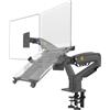 F160-FP Doppio supporto ergonomico da scrivania per laptop e monitor con regolazione 3D