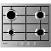 Candy CHW6BRX Piano Cottura 4 Fuochi a Gas 60 cm colore Inox