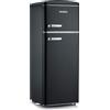 Severin Frigorifero Doppia porta Capacità 208 Litri Classe energetica E Raffreddamento Statico Cassetto Veggibox colore Nero - RKG 8932 Linea Retrò