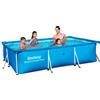 Bestway Piscina Fuori Terra con Telaio Portante Piscina Esterna da Giardino in PVC triplice strato Rettangolare 300x201x66h cm 3x2 - 56404 Steel Pro