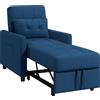DecHome Poltrona Letto Design Moderno in Tessuto 69x82x85 cm colore Blu - 0BUJ657