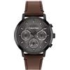 Calvin Klein Orologio Analogico Multifunzione al Quarzo da Uomo Collezione GAUGE con Cinturino in Pelle Marrone - 25200498, Brown