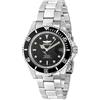 Invicta Pro Diver - Orologio da uomo in acciaio inossidabile con movimento automatico - 40 mm, Argento / Nero
