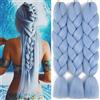 WoWCFyyds Treccine Africane Extension Capelli 24 Kanekalon Hair Treccia Capelli, 3Pezzi Ombre Braiding Hair Sintetici Jumbo Braids Intrecciare I Capelli Estensioni（azzurro）