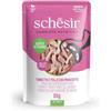 SCHESIR Tonno e pollo con prosciutto in gelatina per gatti 85 g