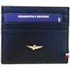 Aeronautica Militare Portacarte di credito Uomo in pelle Aeronautica Militare Linea Flag Blu AM106