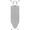 Brabantia Ironing Board C, 124x45cm - Metallised | 100% Fairtrade Cotton | Stable & Large Ironing Board | Foldable with Adjustable Height & Solid Steam Iron Rest | Fairtrade & C2C Certified