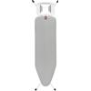 Brabantia Ironing Board B, 124x38cm - Metallised | 100% Fairtrade Cotton | Stable & Anti-Wobble Frame | Foldable with Adjustable Height & Solid Steam Iron Rest | Fairtrade & C2C Certified