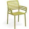 Nardi Sedia Doga Armchair con Braccioli da Esterno in Fiberglass - Pera