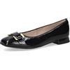 CAPRICE Ballerine da Donna in Pelle con Piccolo Tacco, Argento (Dk Grey Metal.), 37 EU