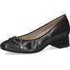 CAPRICE Comfort Décolleté da Donna in Pelle Larghezza H, Nero (Black Nappa), 37,5 EU