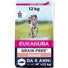 Eukanuba Grain Free, Alimento per cani senior senza cereali di taglia grande e gigante, Ricco di pesce oceanico, 12 kg