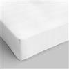 Italian Bed Linen Lenzuolo Sotto MAX COLOR con Angoli Elasticizzati da 25 cm Letto Matrimoniale Maxi 180x200 cm, 100% Cotone Made in Italy - Tinta Unita BIANCO