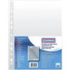 DONAU Sacchetti perforati Donau PP A4 di qualità cristallo 50 micron, 25 pezzi/tipo/cristallo/tipo standard/materiale-PP/colore-trasparente/formato-A4/spessore (mm)-50µm