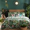 furn. Amazonia Rainforest Copripiumino Reversibile - Stampa Giungla Tropicale con Animali e Motivi Botanici (Singolo, Verde Giada)