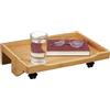Relaxdays Mensola da Letto a Castello, Mini Comodino Sospeso da Agganciare, 9 x 36 x 25,5 cm, Ripiano in bambù, Naturale