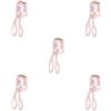 Leisurealeaneag Set di 5 piegaciglia riscaldati portatili di tipo C ricaricabile strumento di riscaldamento rapido mini rosa