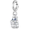luvhaha Ciondolo a forma di elefante, con fibbia, per criceti, fai da te, in argento Sterling 925, con perle abbinate all'amore con clip di carta, bracciale Pandora per donne, keineKeine Größe verfügbar