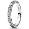 PANDORA Timeless Anello a fila singola in argento Sterling con pavé e zirconi cubici trasparenti, 60