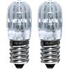 LIFE ECI ELETTROFORNITURE 2 PEZZI 39.9E0143C LAMPADA VOTIVA LED CANDELA MINI, E14, 0.5W, 40LM, 360°, 2700K, 10-24V, 47 * 16mm