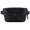 Armani Exchange Essential, Dino, Waistbag, Printed Logo, Marsupio Uomo, Nero, Taglia Unica