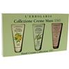 L'Erbolario Crema Mani Cofanetto Regalo Donna, Set Crema Mani Antietà e Idratante, Confezione Regalo, Confezione da Viaggio Formato: 3 x 30 ml