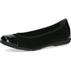 CAPRICE Ballerine da Donna in Pelle comode, Nero (Black Sue Comb), 39 EU