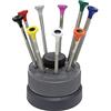 Bergeon 30081-s09 set di 9 cacciaviti ergonomico su base da 0.50 a 2.50 mm - hs30081-s09