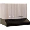 GI.MAR + DIMAN Pensile Cucina 90 cm con Cappa Integrata e 2 Ante Color Rovere