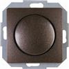 Kopp Paris 846026084 - Dimmer universale con interruttore a pressione per LED, fasi e fasi di taglio, LED 3-100 Watt, lampadine a incandescenza 10-250 Watt, colore: Marrone palissandro