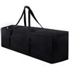INFANZIA Borsa sportiva extra large con cerniera migliorata, colore nero, 120 x 38 x 43 cm