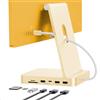 PULWTOP USB C HUB Per iMac 24 2021/2023/2024, 7 In 1 iMac HUB USB Per iMac M1/M3/M4 with M.2 SSD Encluse(SSD Non Incluso), Accessori iMac Con USB C 10Gbps,3*USB A,Lettore Di Schede SD/TF,Giallo