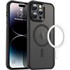 miyonsin Magnetica Cover per iPhone 12 Custodia,Traslucida Texture Opaca, Flessibile e Anti-Impronta,Retro Resistente ai Graffi, TPU Bumper Antiurto Sottile Protettiva Case, Nero