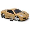 DAY DAY HAPPY mouse wireless USB 2.4GHz mouse per computer a forma di automobile con fari blu per PC portatile (Gold)