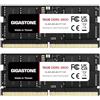 Gigastone 【DDR5 RAM Solo Notebook】GIGASTONE 32GB Kit (2x16GB) DDR5 4800MHz PC5-38400 CL 40-40-40-77 1.1V SODIMM 262 pin Non bufferizzata, Non ECC, Memoria ad alte prestazioni per notebook