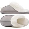 Donpapa Pantofole Donna Uomo Peluche Autunno Invernali Morbida Memoria Schiuma Interne Casa Ciabatte Fluffy Pelose Interno Esterno Blu Concord 40.5-42