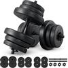 ArtSport manubri in set di 2 pezzi 40 kg - set di 2 manubri, 12 pesi/dischi e serrature a stella| Set di manubri corti per l'allenamento muscolare Manubri