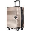 HAUPTSTADTKOFFER Mitte - Bagaglio a Mano 55x40x23, TSA, 4 Ruote, Valigia da Viaggio, Valigia Rigida, Valigia con Ruote, Valigia Bagaglio a Mano, Champagne