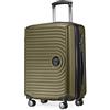 Hauptstadtkoffer Mitte - bagaglio a mano 55x40x23, TSA, 4 ruote, valigia da viaggio, valigia rigida, verde (Avocado)