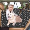 Lekespring Coprisedile Auto per Cani, Estensore per Sedile Posteriore per Cani con Fondo Rigido, Telo Auto per Cani Impermeabile Antigraffiato, Lettino Viaggio Auto, per Camion SUV, Impronta Zampa