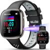 YUPENG Smartwatch con 𝐆li𝐜𝐞𝐦𝐢𝐚/Pressione Sanguigna, 1,72" Orologio Fitness con Funzione Telefono, 24H Monitor Sonn/SpO2/Cardiofrequenzimetro/Torcia/Lampada UV, 100+ Sport, IP68 iOS Android